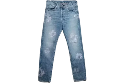 Denim Tears Bust Down Tears 501 Jeans – Light Wash