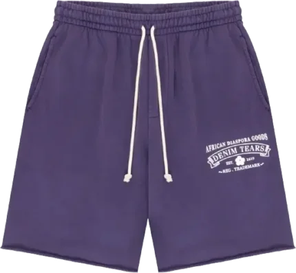 denim tears sweat shorts Purple